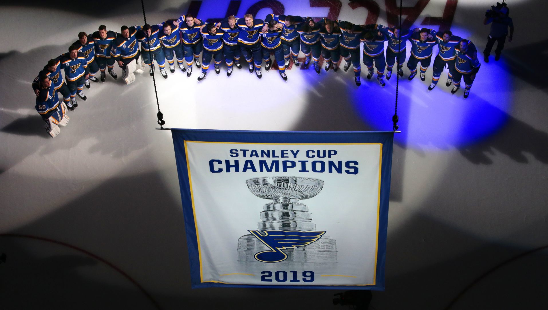 Banner raised, Stanley Cup comes home